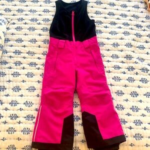 Reima snow/ski bibs size 3T (size 98), pink & black, great used condition!
